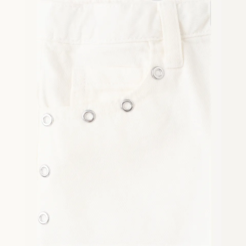 Mango Kids denim short met studs wit, foto 5