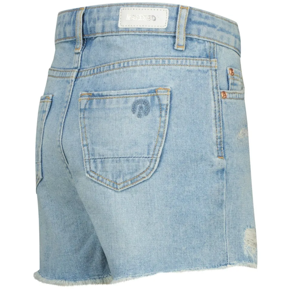 Raizzed high waist jeansshort lichtblauw denim, foto 5