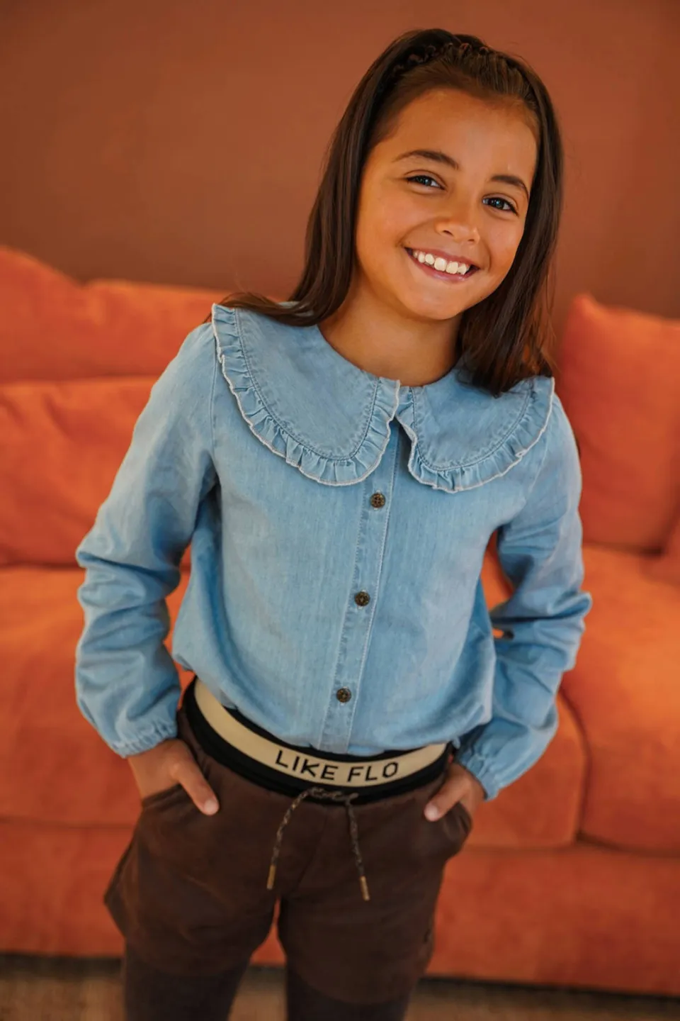 Like Flo imitatieleren short bruin, foto 5