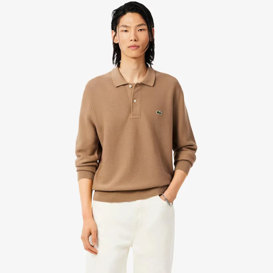 Lacoste Polo Shirt Lange Mouw Lacoste AH9904 SIX bruin