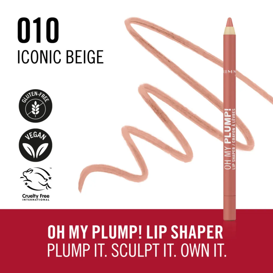 Rimmel London Oh My Plump! Lip Shaper lipliner 010 Iconic Beige, foto 4