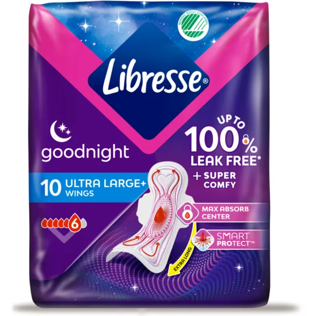 Libresse Goodnight Ultra Large+ maandverband met vleugels