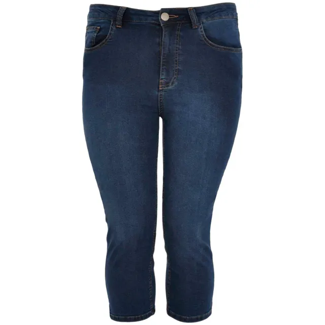 Yoek high waist skinny capri jeans dark denim, foto 2