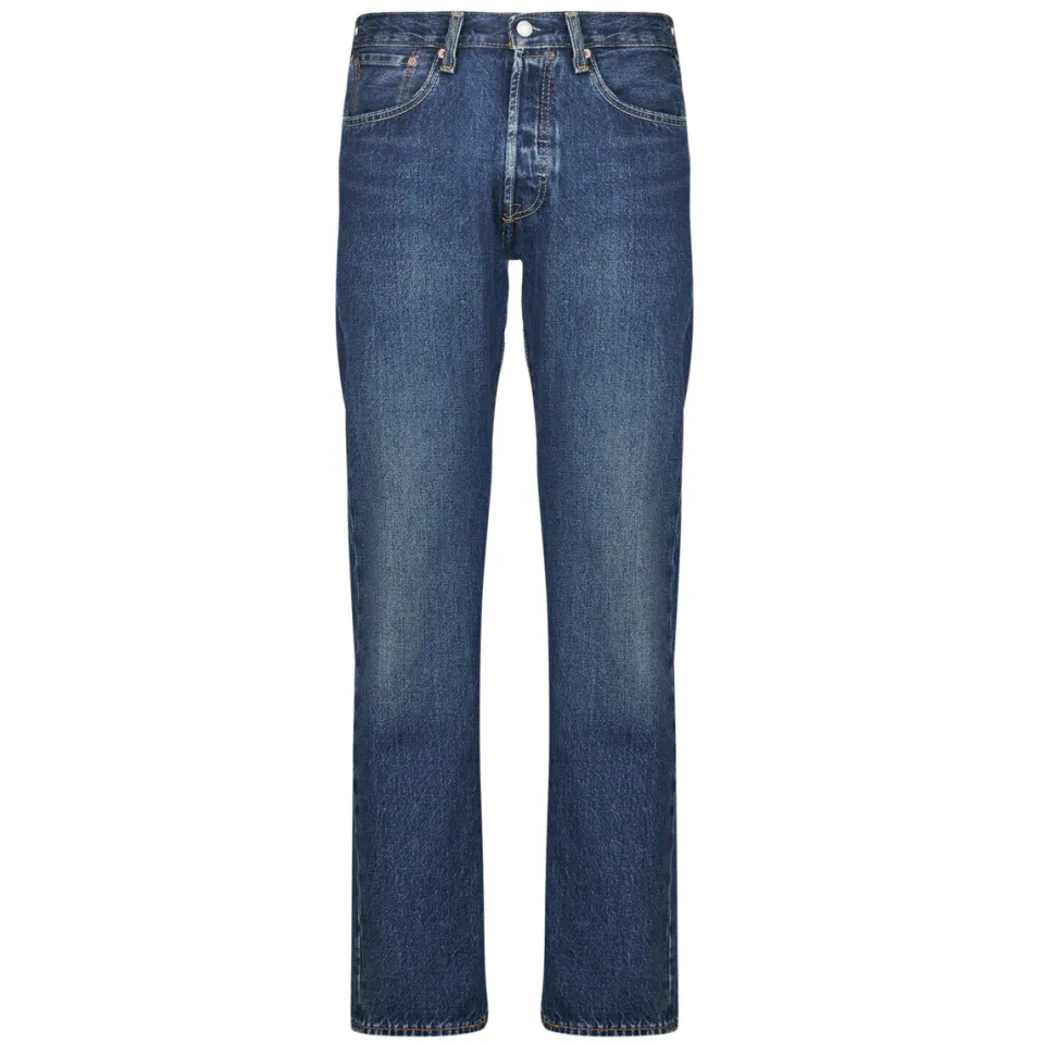 Levi's Wide & loose fit jeans van puur katoen model '501®' Blauw