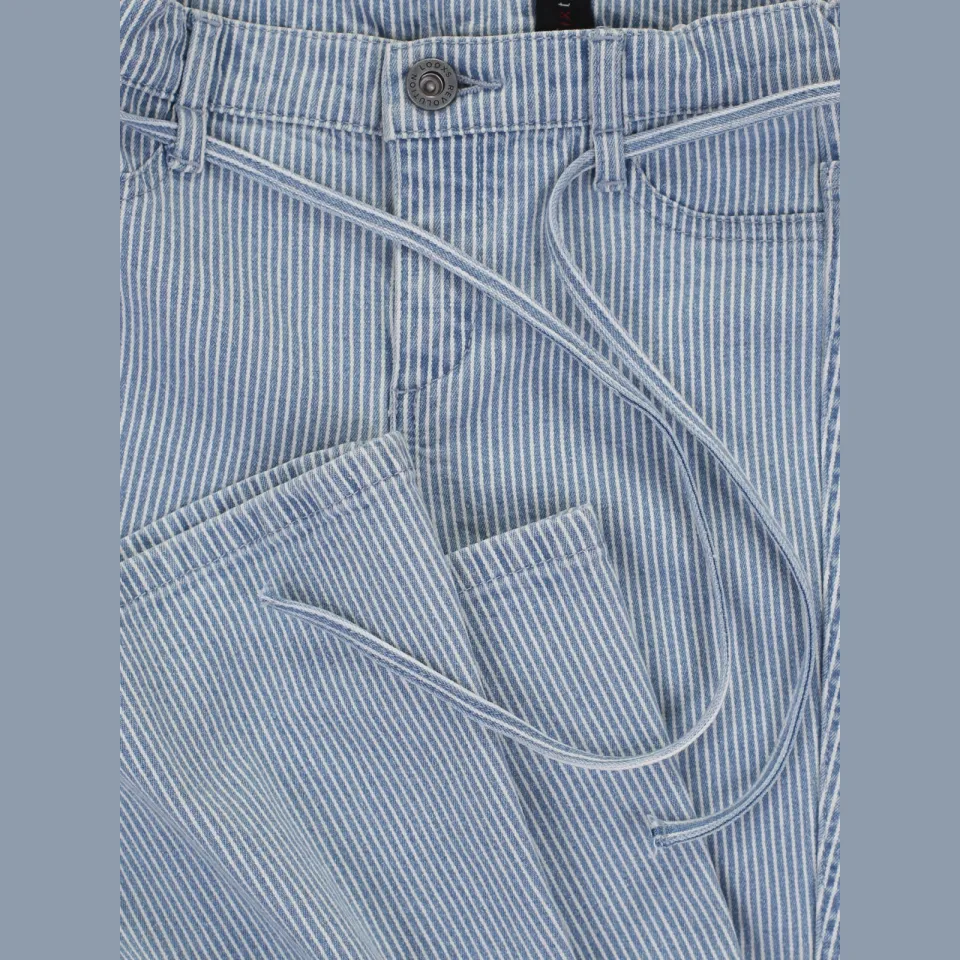 LOOXS 10sixteen gestreepte flared jeans light blue denim, foto 5