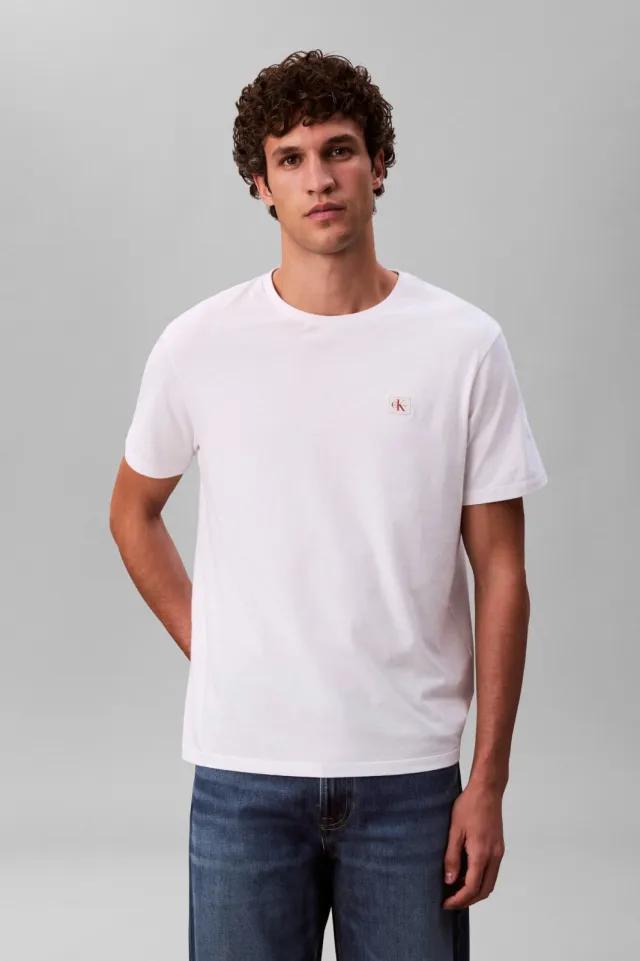 Calvin Klein JEANS regular T-shirt wit Bright White