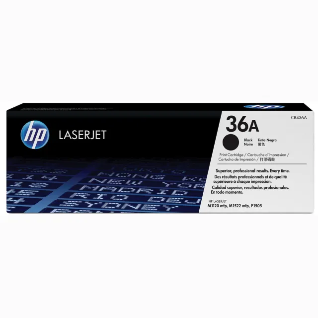 Hp CB436A Toner, Zwart, 2k