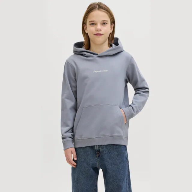 Jack & Jones JUNIOR hoodie lichtblauw Grijsblauw