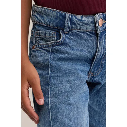 WE Fashion wide leg jeans - middelblauw medium blue denim, foto 5