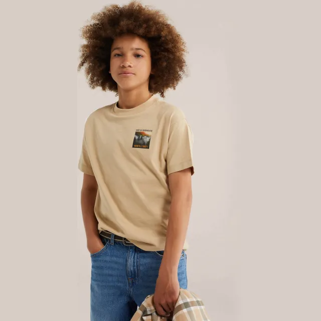 WE Fashion t-shirt met backprint zand, foto 4