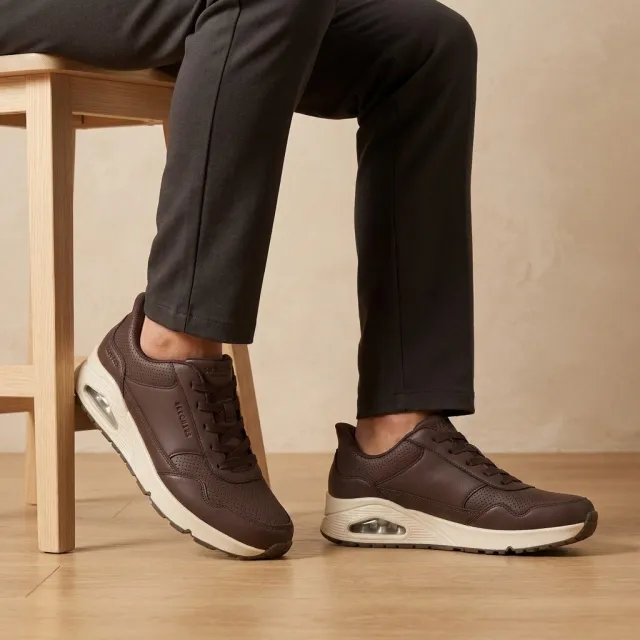 Skechers Skechers Uno Banksia Luxe Slip-Ins Instappers Donkerbruin