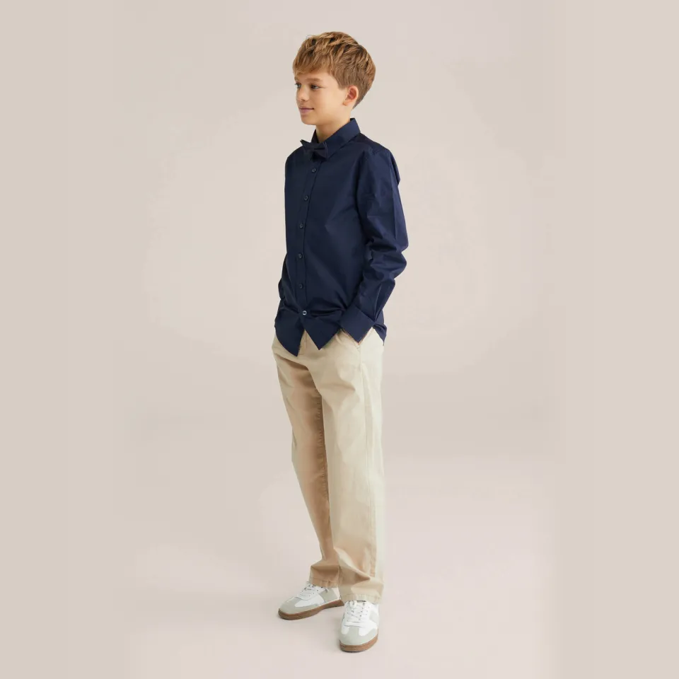WE Fashion overhemd donkerblauw Blue Nights