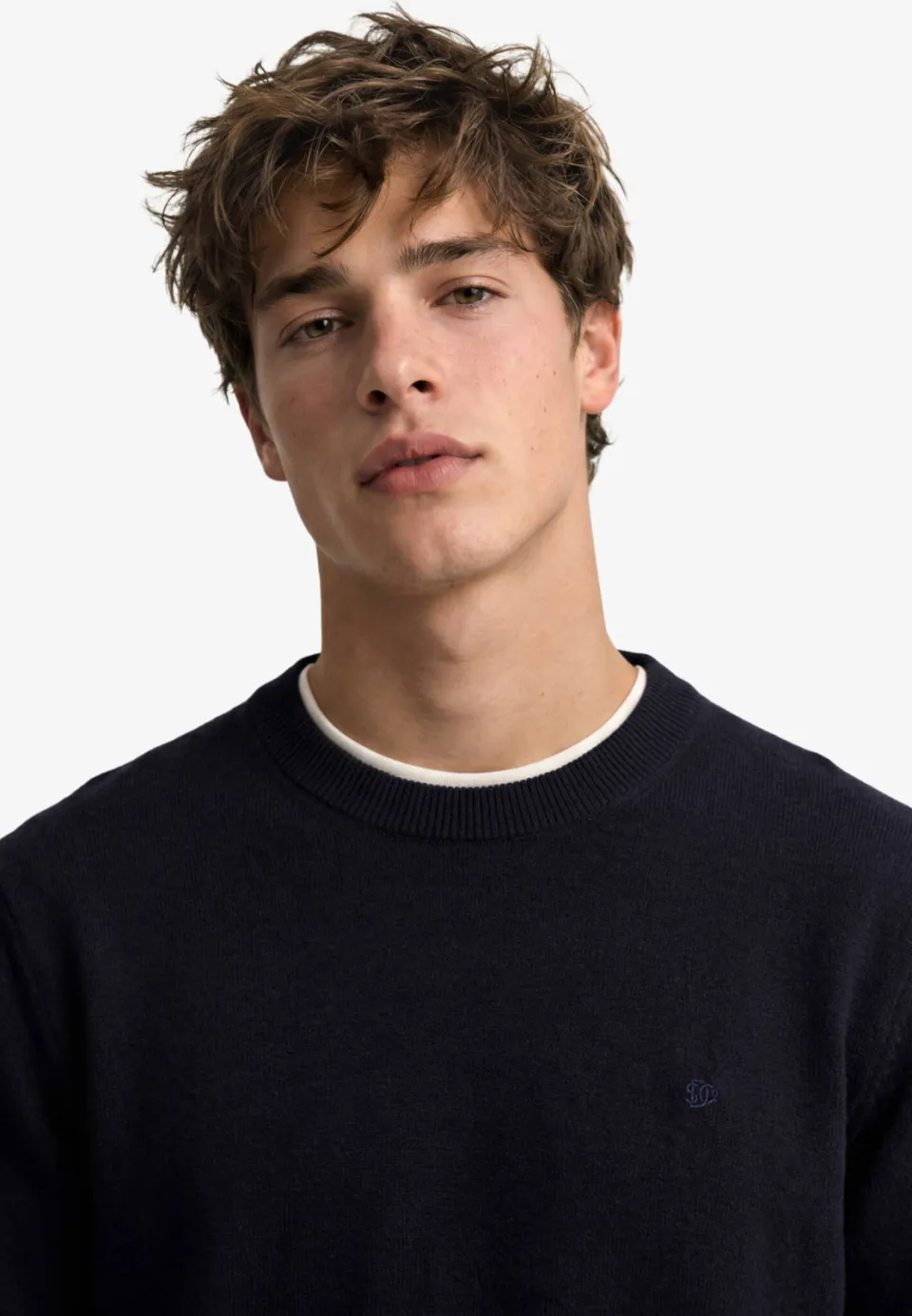 Superdry wollen regular fit gebreide trui - donkerblauw, foto 5