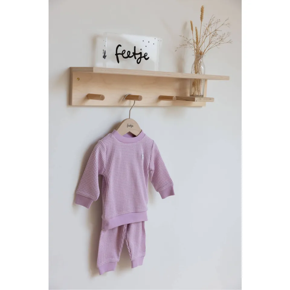 Feetje unisex wafel pyjama lila, foto 3
