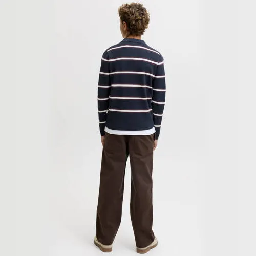Jack & Jones JUNIOR gebreide gestreepte trui - donkerblauw, foto 3