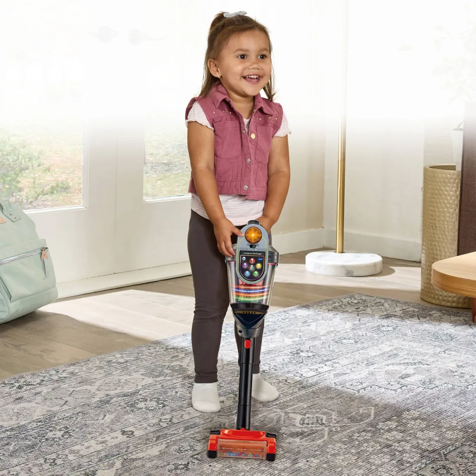 VTech Preschool Lichtpret speelgoedstofzuiger rood, foto 4
