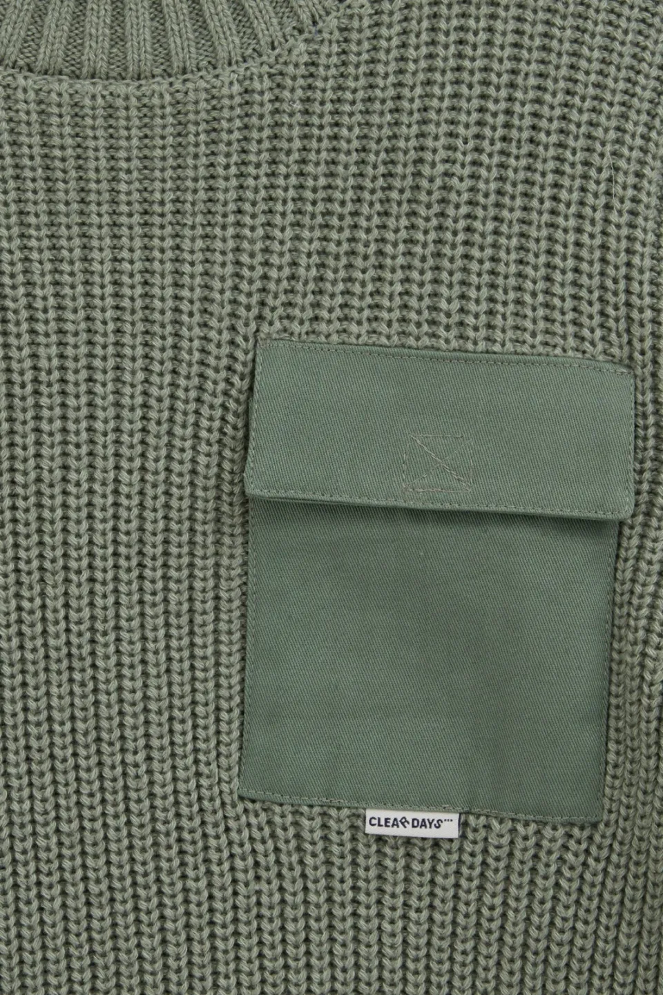 WE Fashion katoenen gebreide trui - groen, foto 5