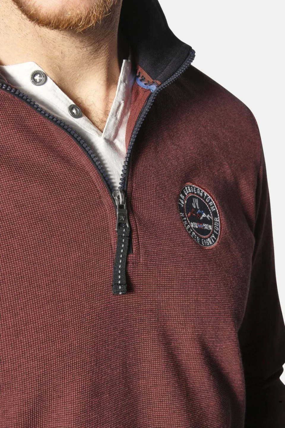 Jan Vanderstorm sweater MARKWARD Plus donkerrood, foto 5