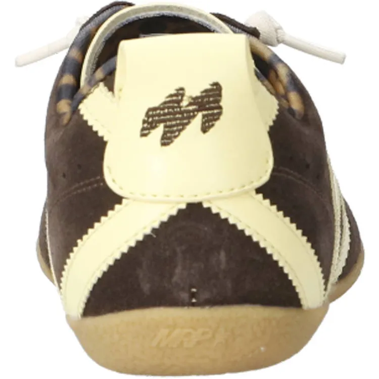Mrp suède sneakers donkerbruin/geel, foto 7