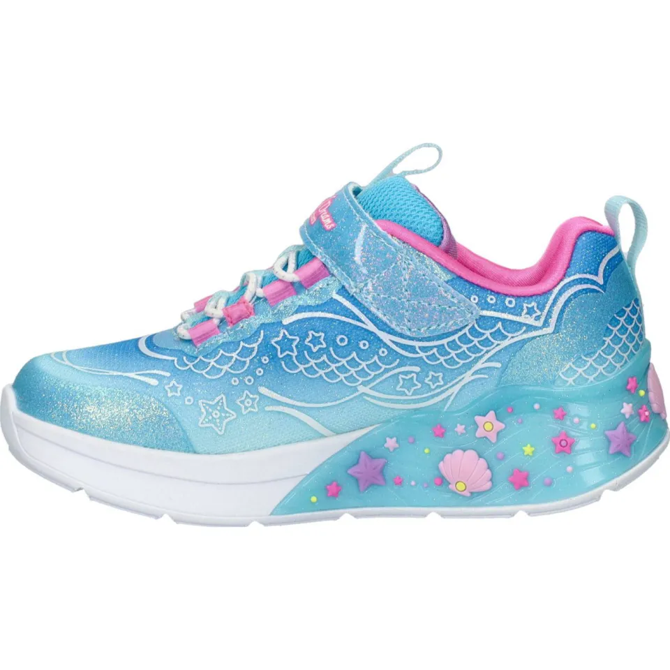 Skechers S Lights Mermaid Dreams sneakers met lichtjes blauw, foto 7