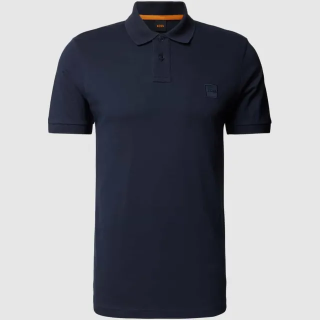Boss Slim fit poloshirt met korte knoopsluiting darkblue, foto 2