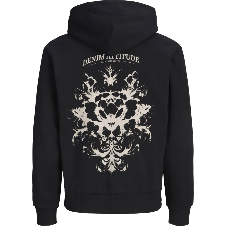 Jack & Jones JUNIOR hoodie met backprint - zwart, foto 4