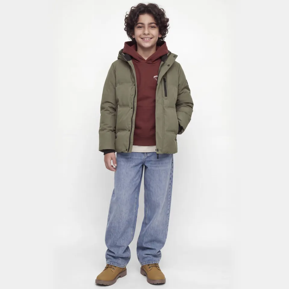 Jack & Jones pufferjas kaki, foto 5