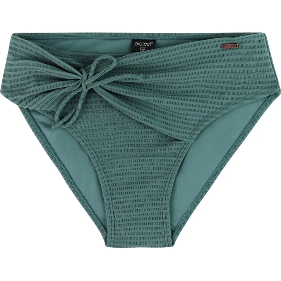 Protest high waist bikinibroekje MIXWRAP met ribstructuur groen, foto 2