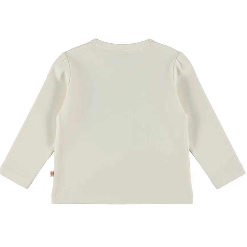 Dirkje longsleeve wit met hertenprint, foto 3