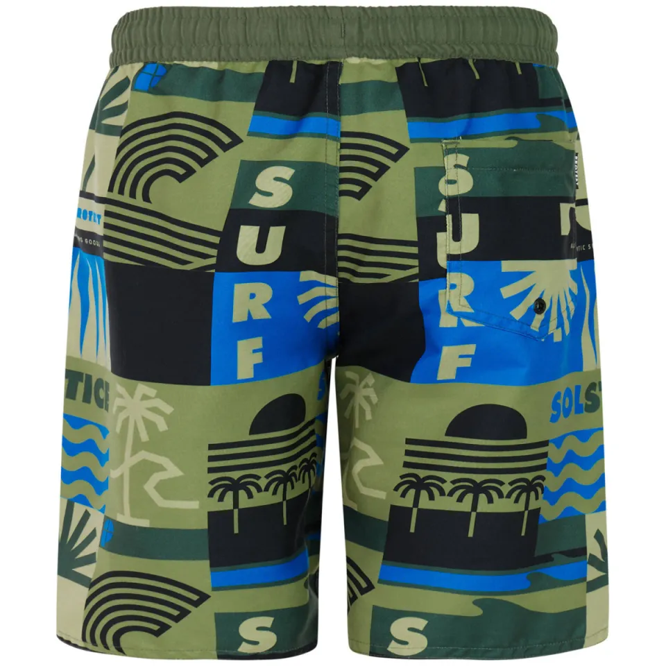 Protest zwemshort PRTTONNY JR olijfgroen/blauw, foto 4