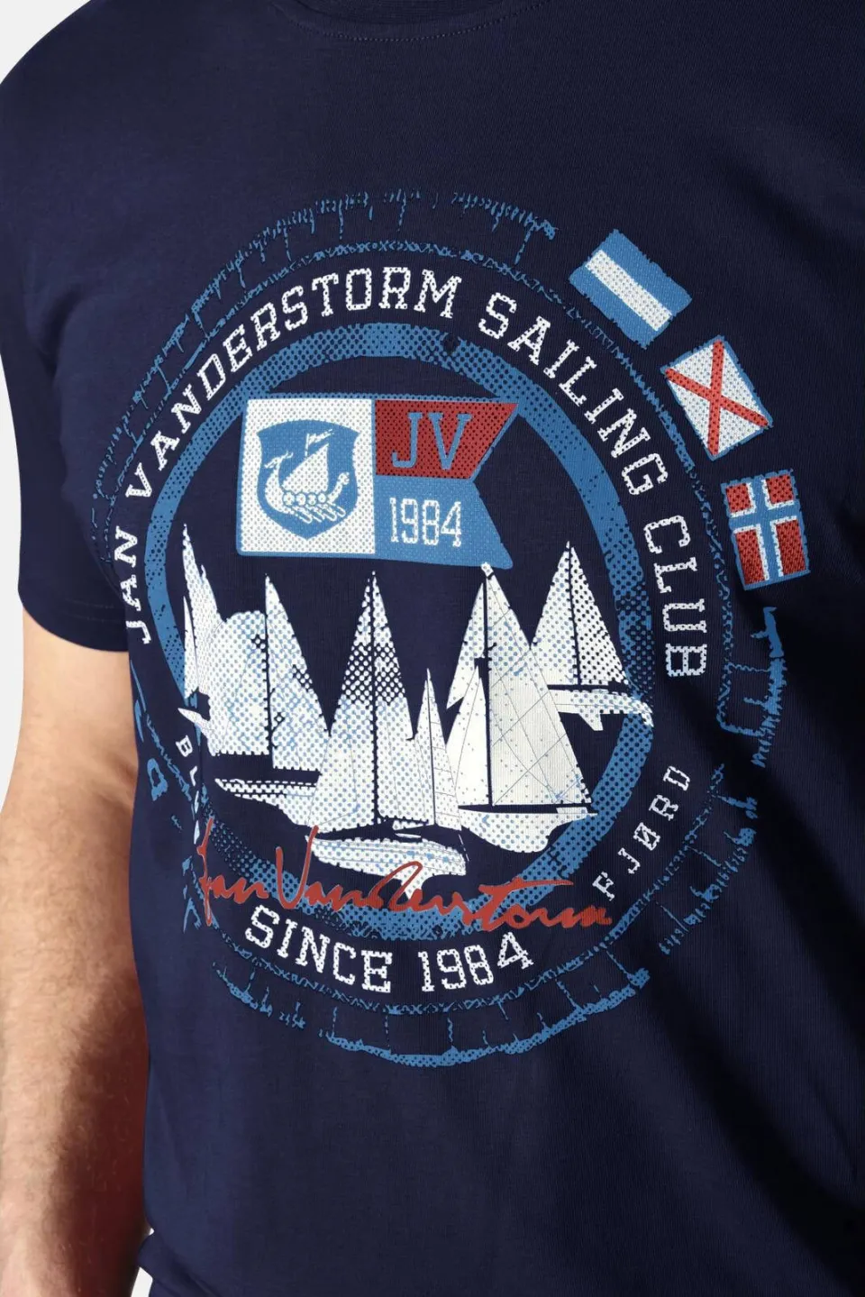 Jan Vanderstorm Terno T-shirt donkerblauw, foto 7