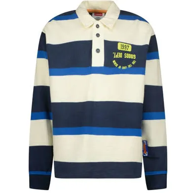 Vingino sweater donkerblauw Streep | Sweater van Vingino Donkerblauw/offwhite