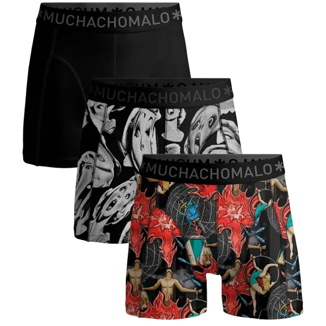 Muchachomalo Heren 3-pack Boxershorts Circus Veelkleurig