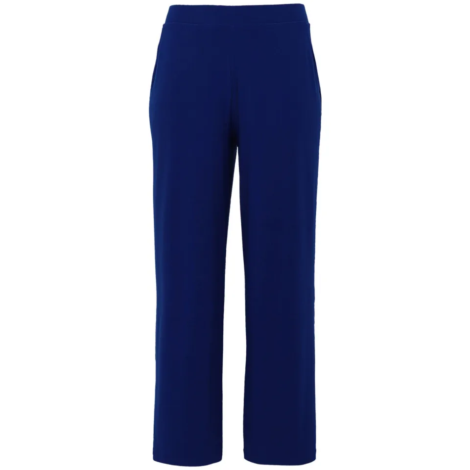 Yoek extra wijde high waist broek donkerblauw blauw, foto 2