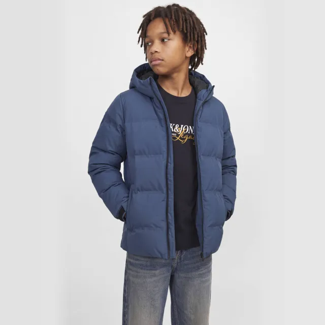 Jack & Jones JUNIOR pufferjas - blauw