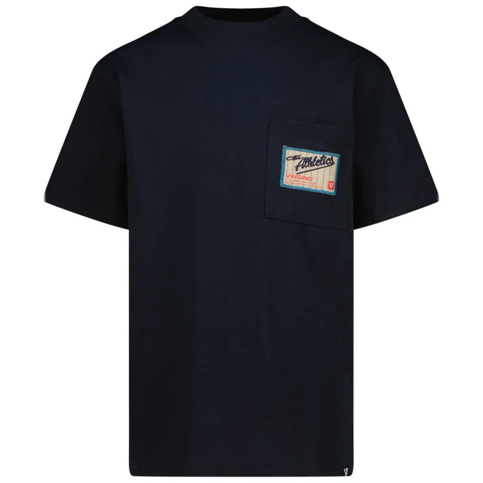 Vingino T-shirt met backprint donkerblauw, foto 2