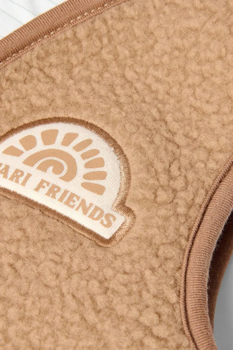 Little Dutch teddy gilet met patches - bruin, foto 6