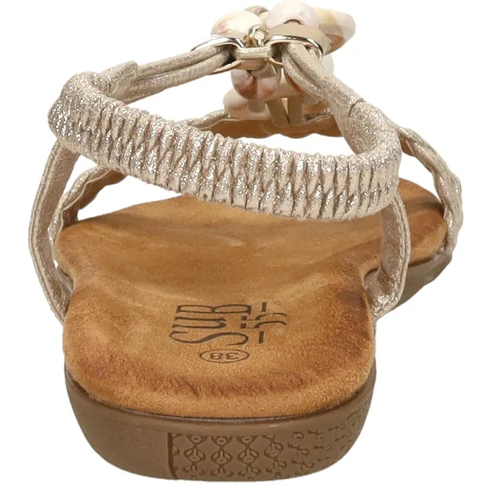 Sub55 sandalen plat goudkleur, foto 4