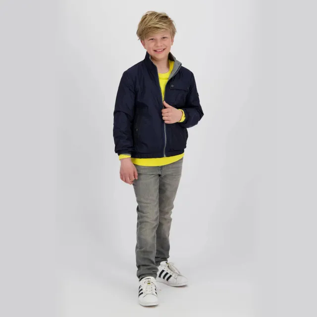 Vingino Teylor reversible jas donkerblauw Donkerblauw/grijs