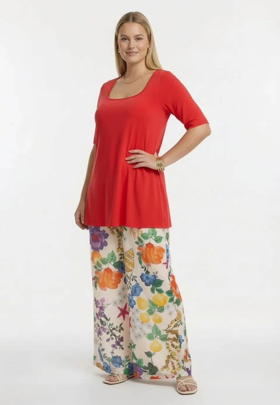Yoek Top flared rood, foto 4