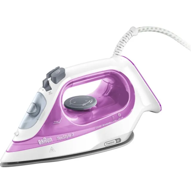 Braun SI3031 PU TexStyle 3 Stoomstrijkijzer Roze roze-grijs