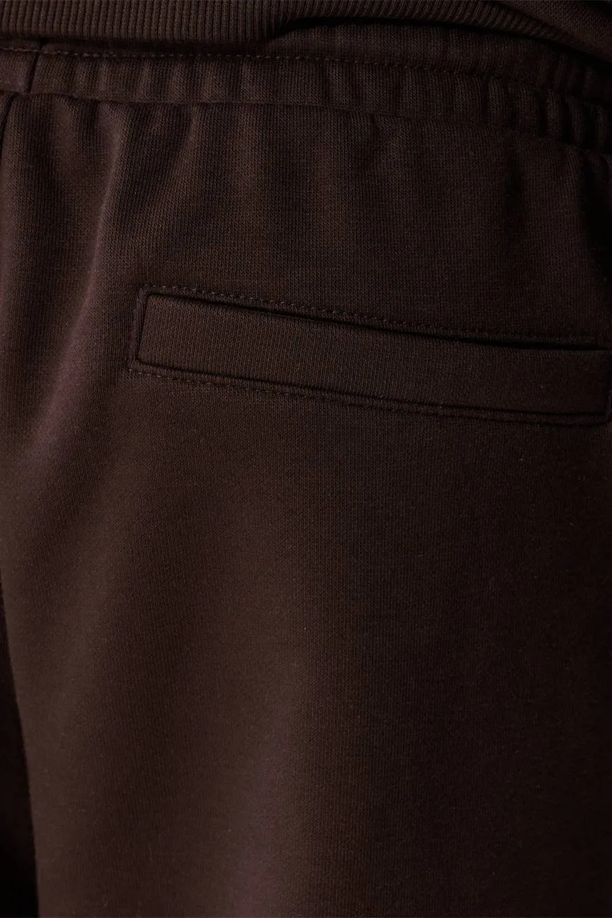 Shoeby Culture joggingbroek met tekst donkerbruin, foto 7