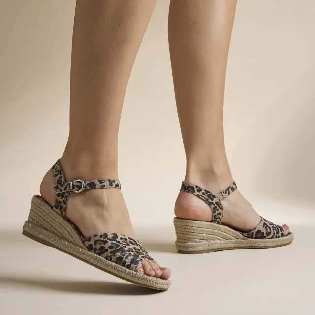 Tamaris sandaal touwzool beige