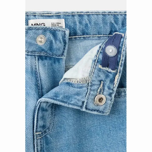 Mango Kids wide leg gebloemde jeans - lichtblauw, foto 4