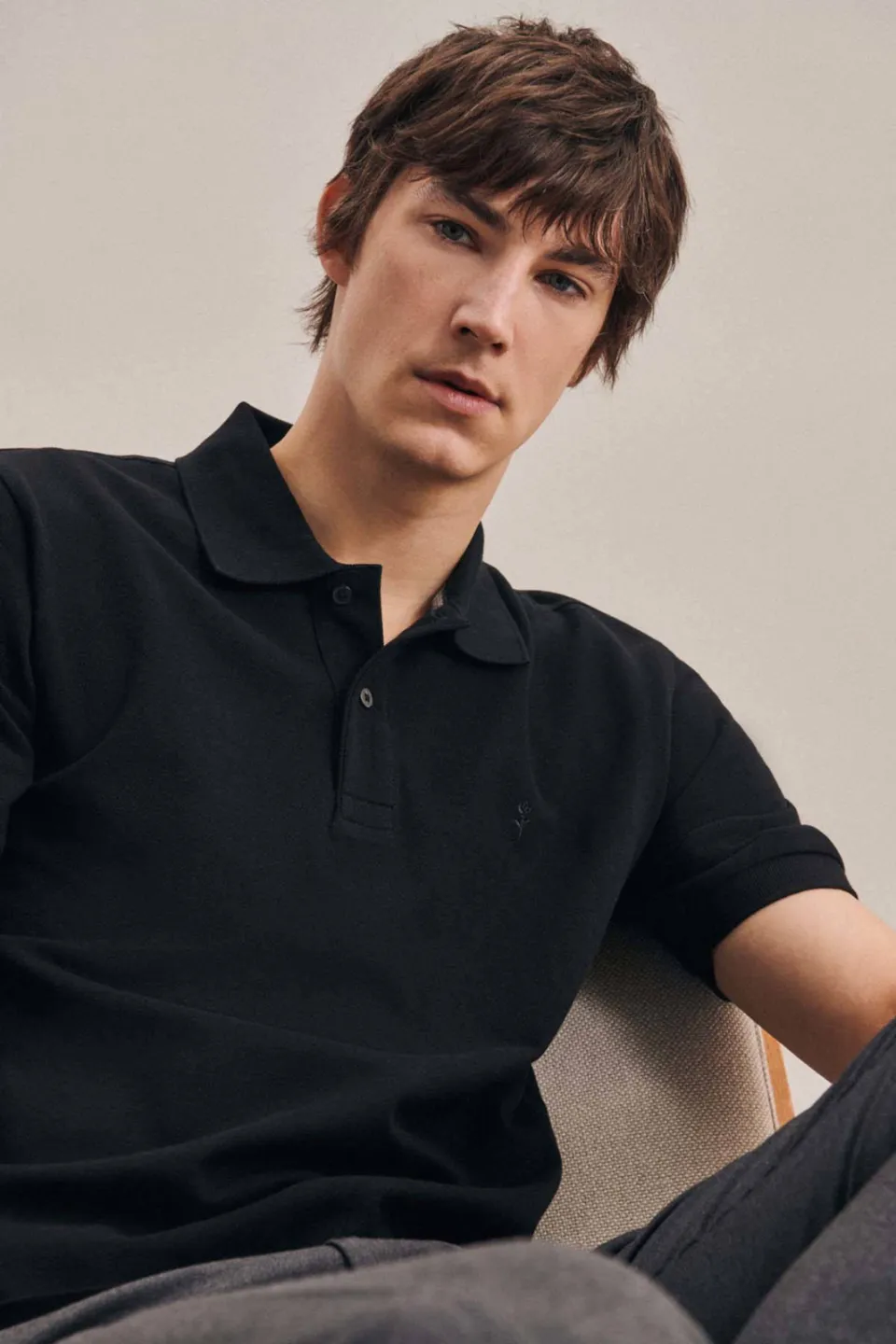 Seidensticker slim fit polo zwart, foto 4