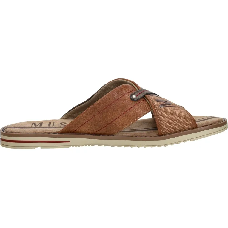 Mustang open teen slipper cognac, foto 3