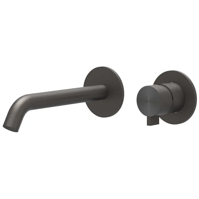 IVY Tribe inbouw wastafelmengkraan zwart Geborsteld RVS316 Carbon Black PVD