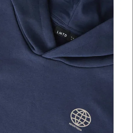LMTD hoodie met backprint - donkerblauw, foto 5