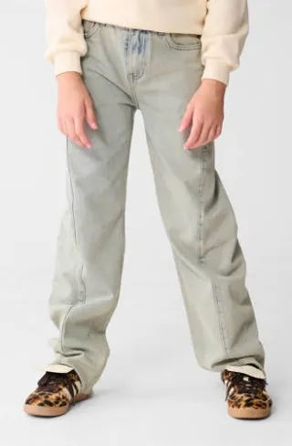 Shoeby barrel high waist barrel jeans washed light blue denim, foto 2