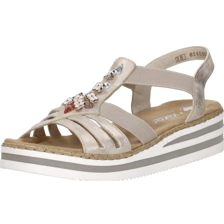 Rieker slingback pump goudkleur, foto 2